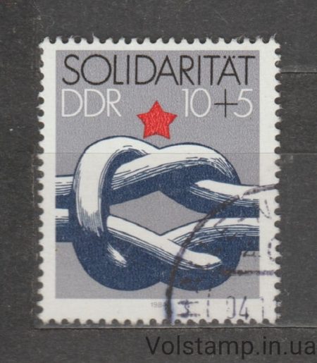 1984 НДР Марка (Солідарність) Гашена №2909