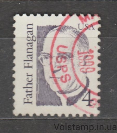 1986 США Марка (Отец Эдвард Флэнаган) Гашеная №1842