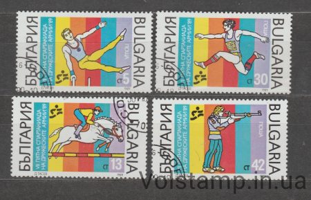 1989 Болгария Серия марок (Летняя Спартакиада) Гашеные №3767-3770
