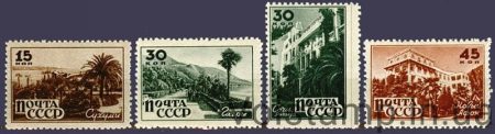 1946 Серия марок Курорты Кавказа MNH №957-960