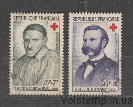 1958 France Series of stamps (Red Cross) Used №1224-1225