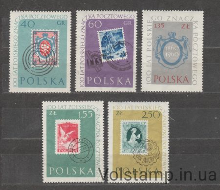 1960 Польша Серия марок (Столетие польских марок) MNH №1151-1155