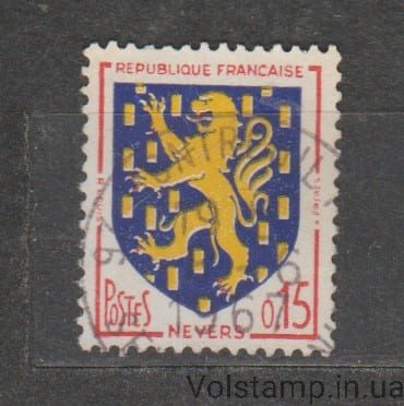 1962 Франция Марка (Герб) Гашена №1407