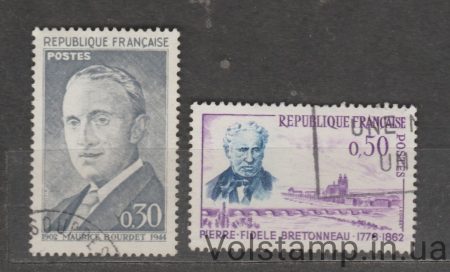 1962 Франция Серия марок (Морис Бурде (1902-1944)) Гашеные №1381-1382