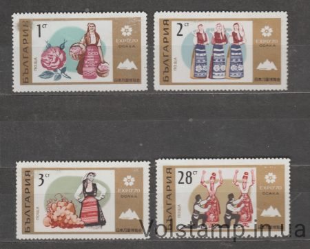 1970 Болгария Серия марок (EXPO '70, Осака (II)) MNH есть потертости №2013-2016