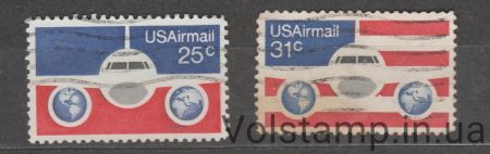1976 США Серия марок (Авиапочта) Гешаные №1200-1201