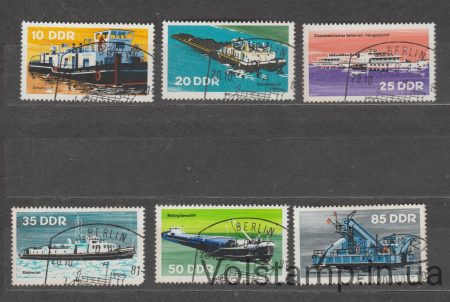1981 НДР Серія марок (Баржі) Гашені №2651-2656