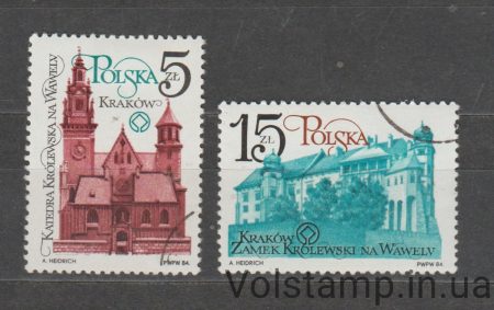 1984 Польша Серия марок (Вавельский собор) Гашеные №2952-2953