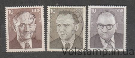 1985 GDR Series of stamps (Personalities of the German Labour Movement) Used №2920-2922
