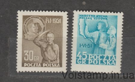 1951 Польша Серия марок (День детей) MNH №688-689