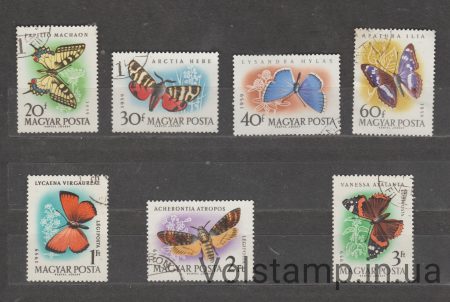 1959 Венгрия Серия марок (Бабочки (1959)) Гашеные №1633-1639
