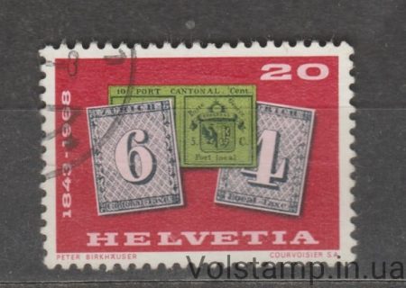 1968 Швейцария Марка (Юбилейная марка) Гашеная №888