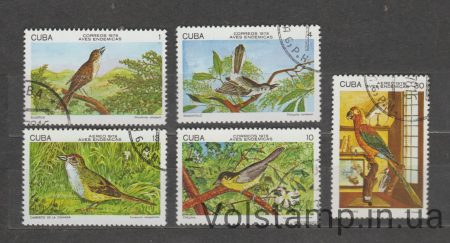 1978 Куба Серія марок (Ендемічні птахи) Гашені №2280-2284