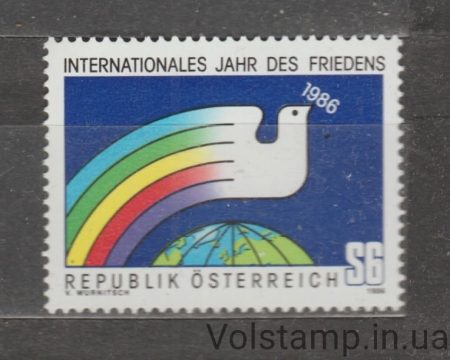 1986 Австрия Марка (Международный год мира) MNH №1837