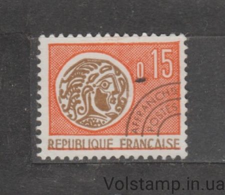 1966 Франция Марка (Галльская монета) MH №1558