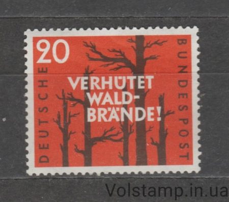 1958 Германия, ФРГ Марка (Выжженный лес) MNH №283