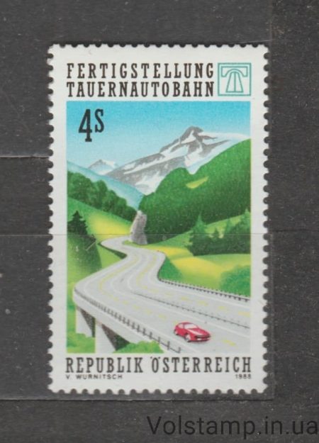 1988 Австрия Марка (Завершение строительства Тауэрна Автомагистраль) MNH №1928