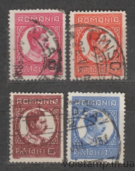 1932 Румыния Серия марок (Карол II Румынский (1893-1953)) Гашеные №479-482