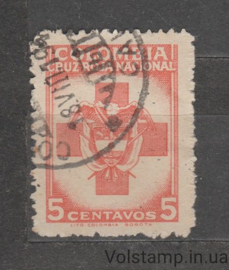 1948 Colombia Stamp (Red Cross) Used №41