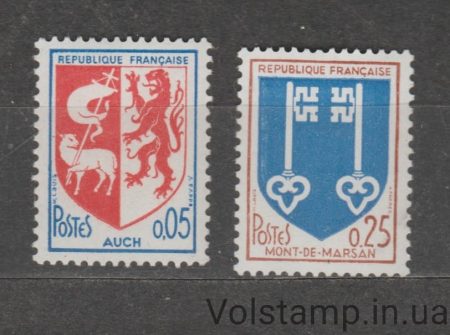 1966 Франція Серія марок (Герб) MNH №1534-1535