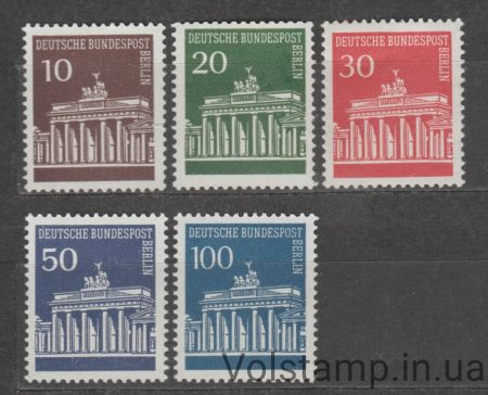 1966 Западный Берлин Серия марок (Бранденбургские ворота) MNH №286-290