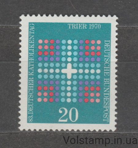 1970 Германия, ФРГ Марка (День католиков) MNH №648