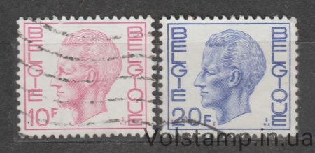 1974 Бельгия Серия марок (Король Бодуэн Тип "Elström" - Поливалентная бумага) Гашеные №1669-1670