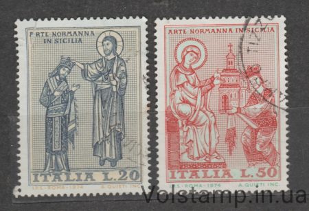 1974 Италия Серия марок (Норманское искусство на Сицилии) Гашеные №1435-1436