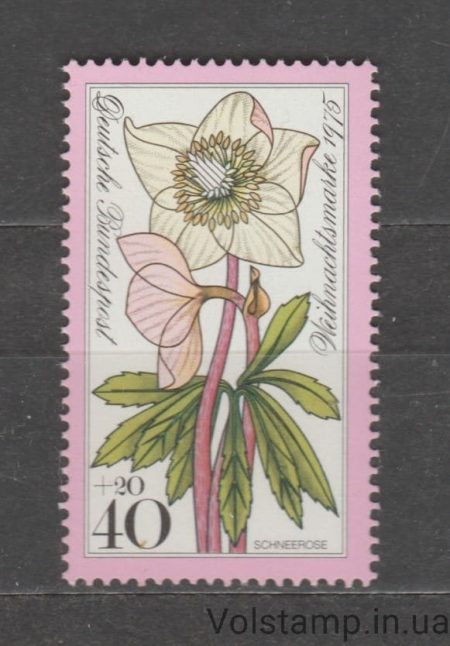 1975 Германия, ФРГ Марка (Рождественская роза) MNH №874