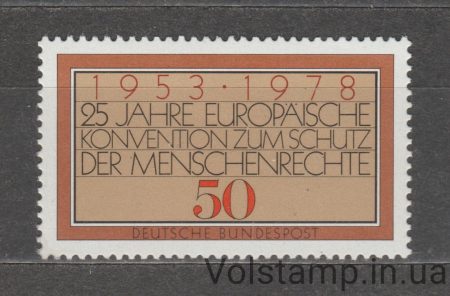 1978 Германия, ФРГ Марка (Европейская конвенция) MNH №979