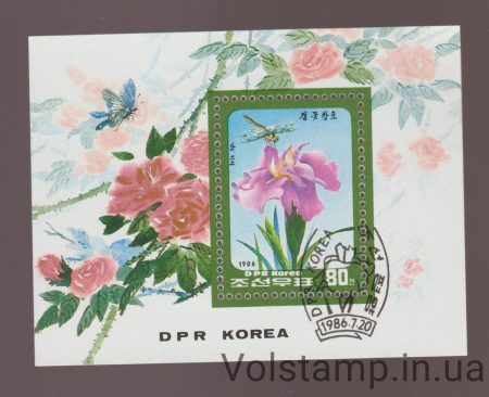 1986 North Korea Block (Flowers (1986)) Used №BL216