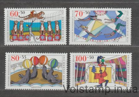 1989 West Berlin Stamp series (Youth: Circus) MNH №838-841