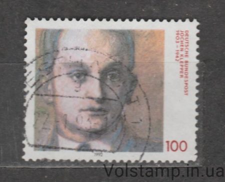 1992 Германия, ФРГ Марка (Йохен Клеппер) Гашеная №1643