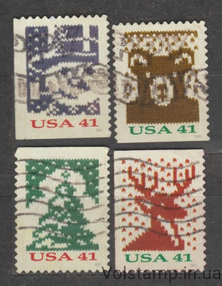 2007 USA Series of stamps (Christmas 2007) Used №4318-4321