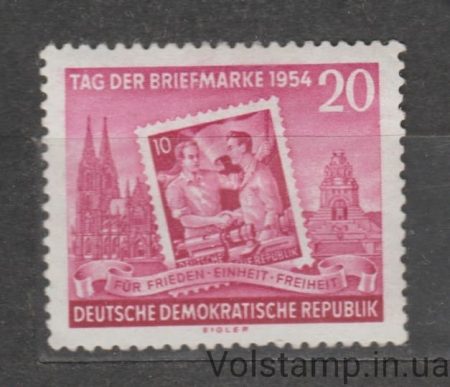 1954 ГДР Марка (День почтовых марок) MH №445