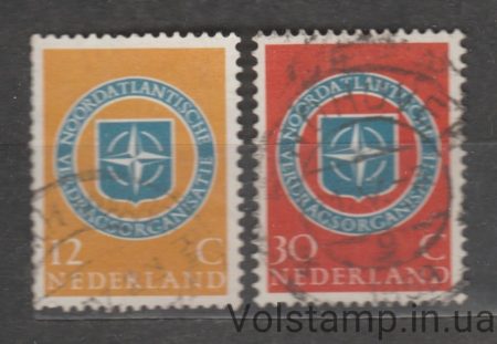 1959 Нидерланды Серия марок (НАТО, 10-я годовщина) Гашеные №728-729