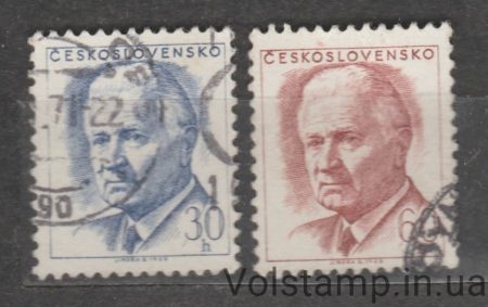 1968 Чехословакия Серия марок (Людвик Свобода (1895-1979), президент) Гашеные №1787-1788