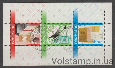 1981 Нідерланди Блок (100-річний ювілей послуг PTT) Гашений №БЛ22