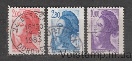 1983 Франция Серия марок (Либерти де Гандон) Гашеные №2401-2403