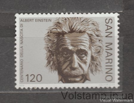1979 Сан-Марино Марка (Выдающиеся личности: Альберт Эйнштейн) MNH №1174