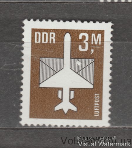 1984 ГДР Марка (Самолет и конверт) MNH №2868