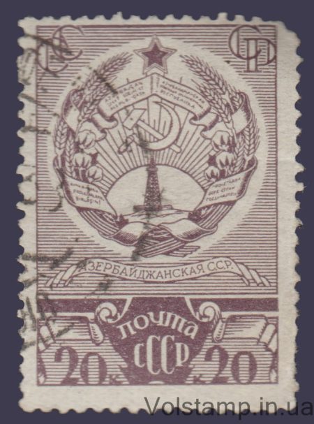 1938 Марка (Азейбарджанская ССР) Гашеная №510