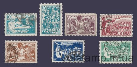 1938 Stamp series (Children of the Country) Used №519-525