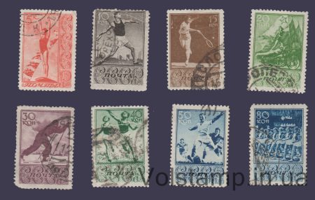 1938 Серия марок (Спорт) Гашеная №558-565