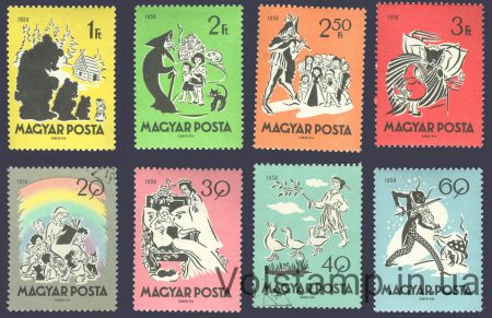 1959 Hungary Series of stamps (fairy tales) Used + MNH №1642-1649