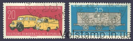 1960 GDR series of stamps (Transport, Train, Cars) Used №789-790