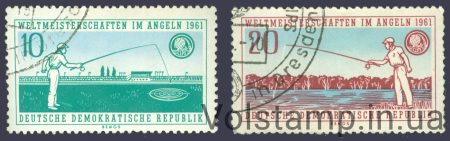 1961 НДР Серія марок (Чемпіонат світу з риболовлі) Гашені №841-842
