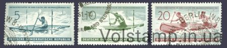 1961 ГДР Серия марок (Чемпионаты мира по каноэ) Гашеные №838-840