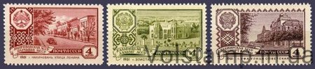 1961 серия марок Столицы автономных советских социалистических республик №2529-2531