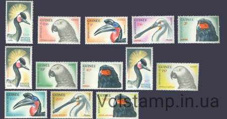 1962 Гвінея Не повна серія марок (Птахи) MNH №149-163
